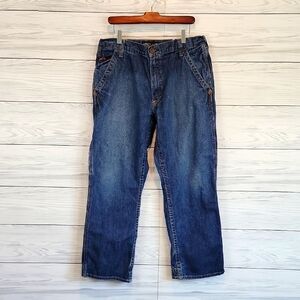 Ariat FR Mens Blue Denim Carpenter Bootcut Jeans Size 36" X 30"